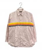 COMME des GARCONS HOMME PLUSコムデギャルソンオムプリュス）の古着「リフレクター ストライプシャツ」｜ホワイト×レッド
