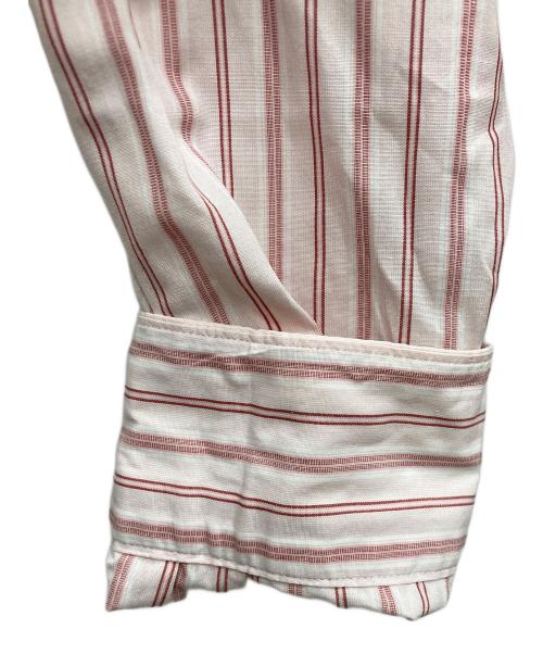 COMME des GARCONS HOMME PLUS（コムデギャルソンオムプリュス）COMME des GARCONS HOMME PLUS (コムデギャルソンオムプリュス) リフレクター ストライプシャツ ホワイト×レッド サイズ:-の古着・服飾アイテム