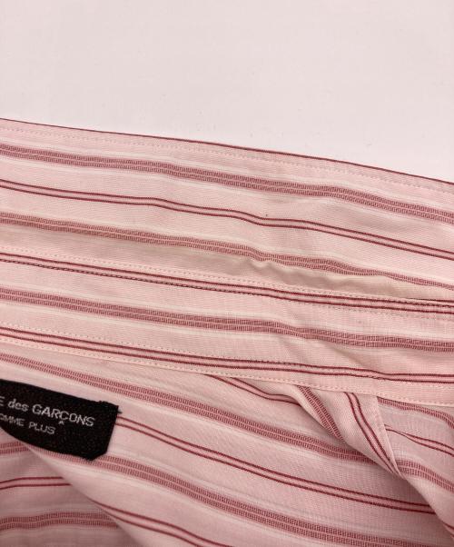 COMME des GARCONS HOMME PLUS（コムデギャルソンオムプリュス）COMME des GARCONS HOMME PLUS (コムデギャルソンオムプリュス) リフレクター ストライプシャツ ホワイト×レッド サイズ:-の古着・服飾アイテム