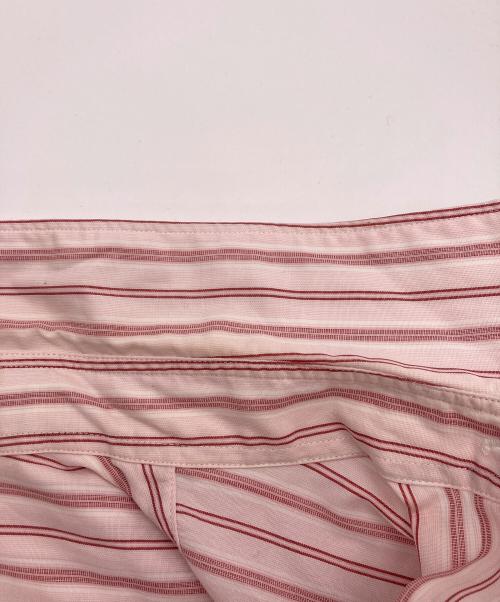 COMME des GARCONS HOMME PLUS（コムデギャルソンオムプリュス）COMME des GARCONS HOMME PLUS (コムデギャルソンオムプリュス) リフレクター ストライプシャツ ホワイト×レッド サイズ:-の古着・服飾アイテム