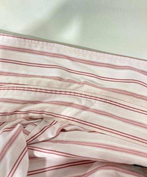 COMME des GARCONS HOMME PLUS（コムデギャルソンオムプリュス）COMME des GARCONS HOMME PLUS (コムデギャルソンオムプリュス) リフレクター ストライプシャツ ホワイト×レッド サイズ:-の古着・服飾アイテム