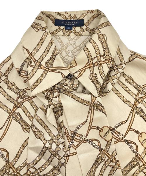BURBERRY LONDON（バーバリーロンドン）BURBERRY LONDON (バーバリーロンドン) 総柄シルクシャツ ベージュ サイズ:38の古着・服飾アイテム