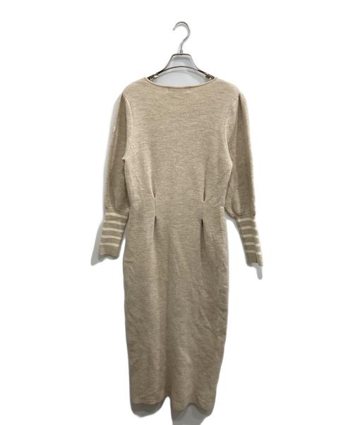 BORDERS at BALCONY（ボーダーズアットバルコニー）BORDERS at BALCONY (ボーダーズアットバルコニー) ロングニットワンピース ベージュ サイズ:38の古着・服飾アイテム