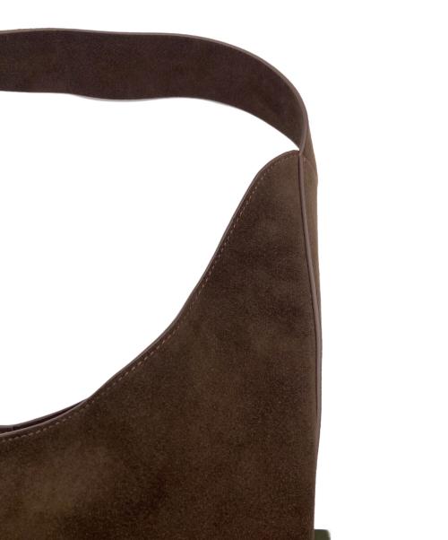 WS（ドゥーブル）WS (ドゥーブル) Ultrasuede(R)ホーボーバッグ ブラウンの古着・服飾アイテム