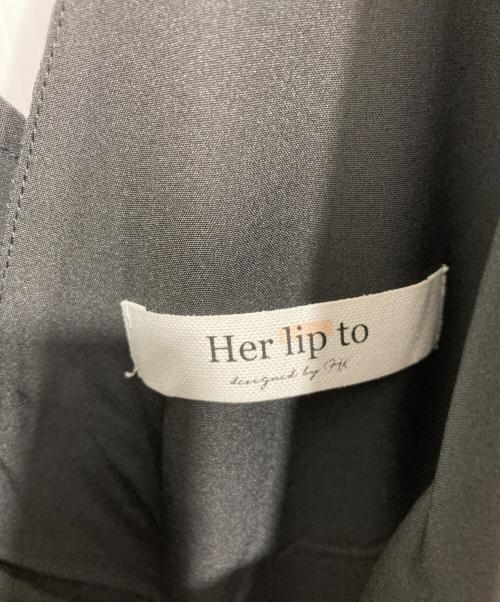 HER LIP TO（ハーリップトゥ）HER LIP TO (ハーリップトゥ) Tiered Polka-Dot Long ブラック サイズ:Mの古着・服飾アイテム