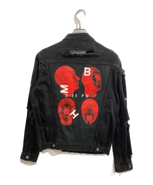 MISBHV（ミスビヘイブ）MISBHV (ミスビヘイブ) Heads Damage DenimJacket ブラック サイズ:Ｌの古着・服飾アイテム