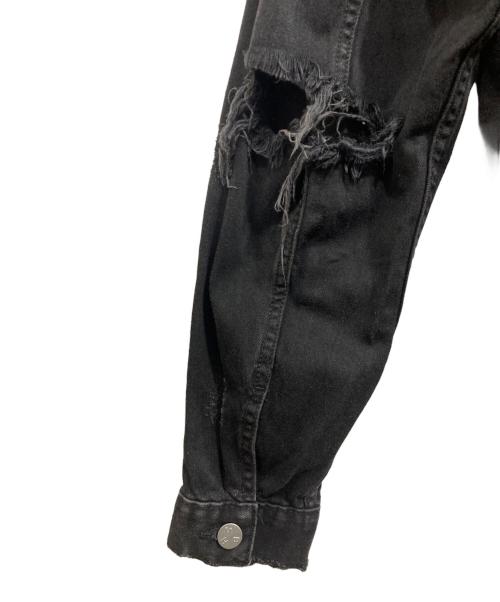 MISBHV（ミスビヘイブ）MISBHV (ミスビヘイブ) Heads Damage DenimJacket ブラック サイズ:Ｌの古着・服飾アイテム