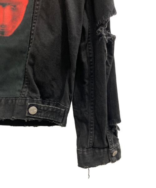 MISBHV（ミスビヘイブ）MISBHV (ミスビヘイブ) Heads Damage DenimJacket ブラック サイズ:Ｌの古着・服飾アイテム