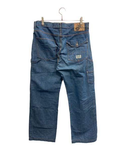 BACK CHANNEL（バックチャンネル）BACK CHANNEL (バックチャンネル) コットンリネンデニムペインターパンツ インディゴ サイズ:Lの古着・服飾アイテム