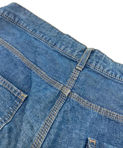 BACK CHANNEL（バックチャンネル）BACK CHANNEL (バックチャンネル) コットンリネンデニムペインターパンツ インディゴ サイズ:Lの古着・服飾アイテム
