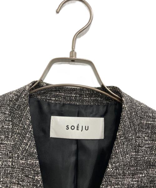 SOEJU（ソージュ）SOEJU (ソージュ) ツィーディージャカードジレ ブラック サイズ:Mの古着・服飾アイテム