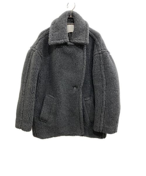 CINOH（チノ）CINOH (チノ) BOA コクーンコート/ボアコクーンコート グレー サイズ:Fの古着・服飾アイテム