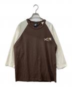 Subcultureサブカルチャー）の古着「RAGLAN LONG SLEEVE T-SHIRT」｜ブラウン