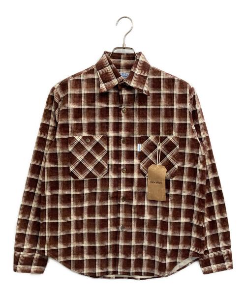Subculture（サブカルチャー）Subculture (サブカルチャー) COTTON CHECK SHIRT/コットン チェックシャツ ブラウン サイズ:1の古着・服飾アイテム