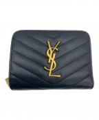 Saint Laurent Parisサンローランパリ）の古着「コンパクトジップアラウンドウォレット」｜ブラック