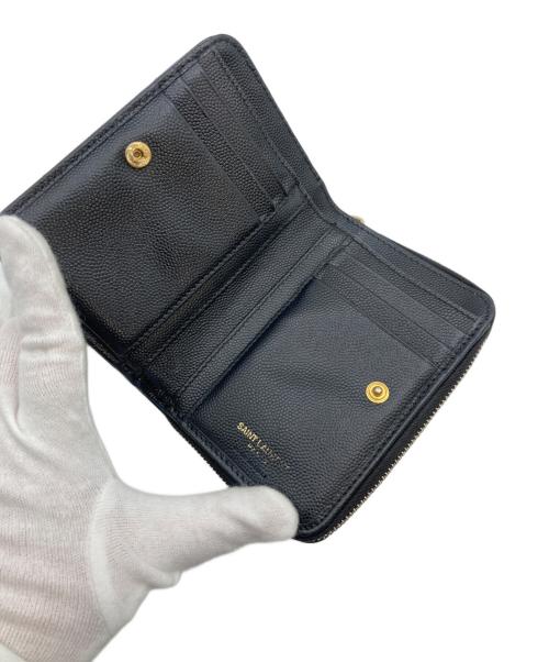 Saint Laurent Paris（サンローランパリ）Saint Laurent Paris (サンローランパリ) コンパクトジップアラウンドウォレット ブラックの古着・服飾アイテム