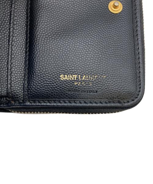 Saint Laurent Paris（サンローランパリ）Saint Laurent Paris (サンローランパリ) コンパクトジップアラウンドウォレット ブラックの古着・服飾アイテム