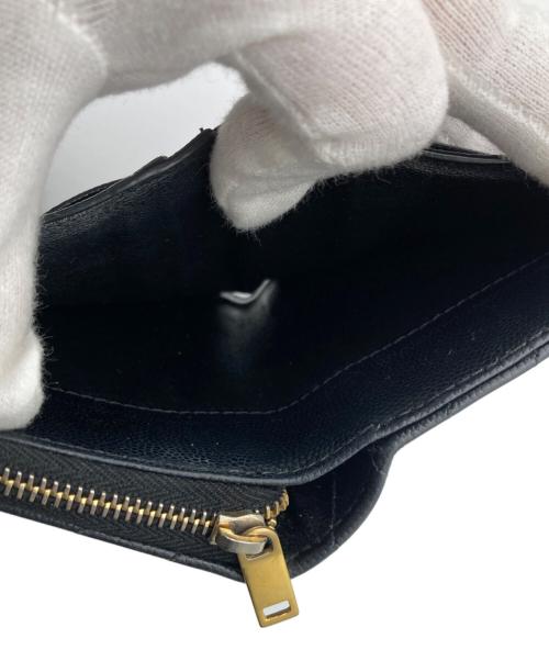 Saint Laurent Paris（サンローランパリ）Saint Laurent Paris (サンローランパリ) コンパクトジップアラウンドウォレット ブラックの古着・服飾アイテム