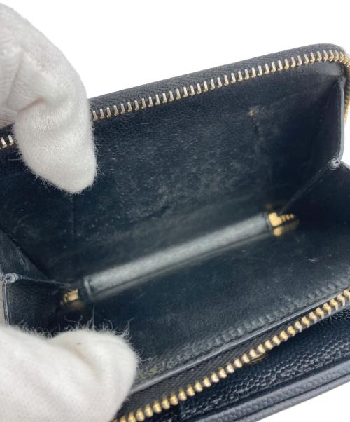 Saint Laurent Paris（サンローランパリ）Saint Laurent Paris (サンローランパリ) コンパクトジップアラウンドウォレット ブラックの古着・服飾アイテム