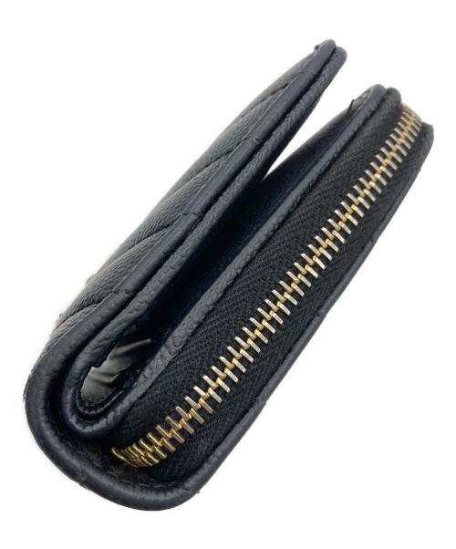 Saint Laurent Paris（サンローランパリ）Saint Laurent Paris (サンローランパリ) コンパクトジップアラウンドウォレット ブラックの古着・服飾アイテム