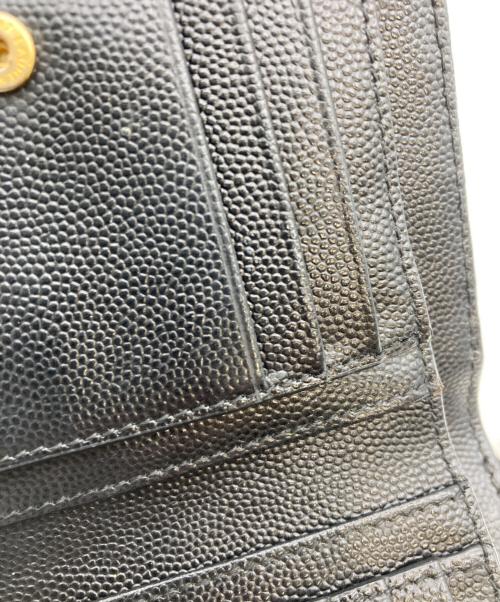 Saint Laurent Paris（サンローランパリ）Saint Laurent Paris (サンローランパリ) コンパクトジップアラウンドウォレット ブラックの古着・服飾アイテム