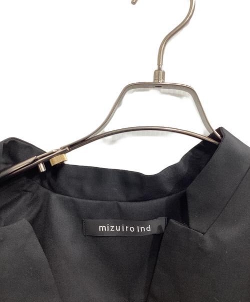 mizuiro-ind（ミズイロインド）mizuiro-ind (ミズイロインド) スタンドカラーフレアノースリーブワンピース ブラック サイズ:記載なしの古着・服飾アイテム