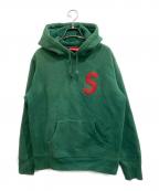SUPREMEシュプリーム）の古着「S Logo Hooded Sweatshirt/エス　ロゴ　フーデットスウェットシャツ」｜グリーン