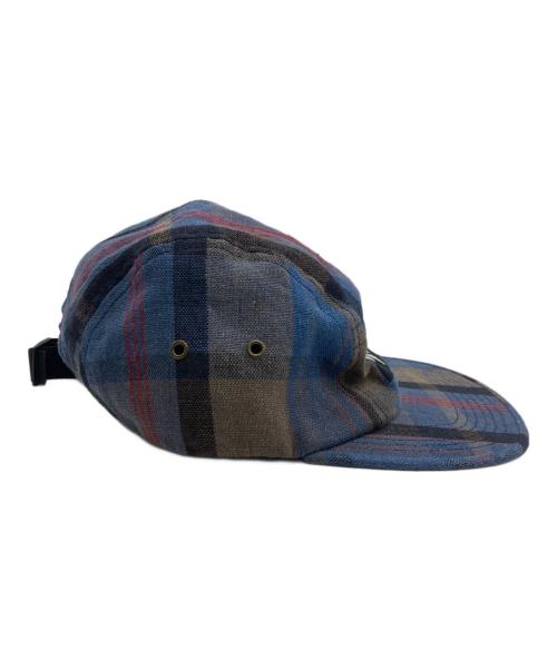 SUPREME（シュプリーム）SUPREME (シュプリーム) plaid linen camp cap ネイビーの古着・服飾アイテム