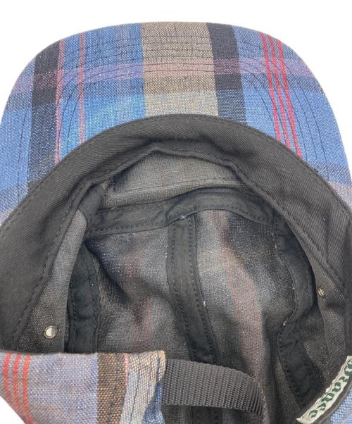 SUPREME（シュプリーム）SUPREME (シュプリーム) plaid linen camp cap ネイビーの古着・服飾アイテム