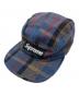 SUPREME（シュプリーム）の古着「plaid linen camp cap」｜ネイビー