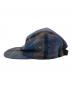 SUPREME (シュプリーム) plaid linen camp cap ネイビー：7000円