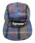 中古・古着 SUPREME (シュプリーム) plaid linen camp cap ネイビー：7000円