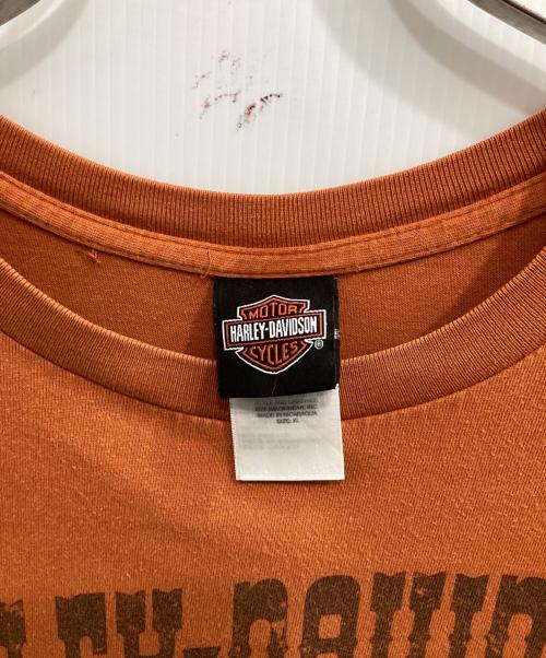 HARLEY-DAVIDSON（ハーレーダビッドソン）HARLEY-DAVIDSON (ハーレーダビッドソン) プリントTシャツ オレンジ サイズ:XLの古着・服飾アイテム