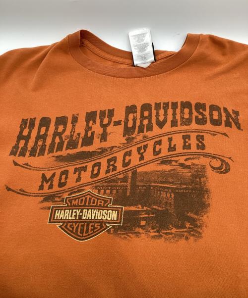 HARLEY-DAVIDSON（ハーレーダビッドソン）HARLEY-DAVIDSON (ハーレーダビッドソン) プリントTシャツ オレンジ サイズ:XLの古着・服飾アイテム