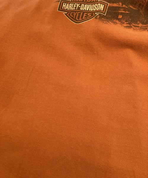 HARLEY-DAVIDSON（ハーレーダビッドソン）HARLEY-DAVIDSON (ハーレーダビッドソン) プリントTシャツ オレンジ サイズ:XLの古着・服飾アイテム