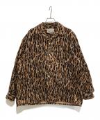 WACKO MARIAワコマリア）の古着「LEOPARD CORDUROY OPEN COLLAR SHIRT/レオパードコーデュロイオープンカラーシャツ」｜ブラウン