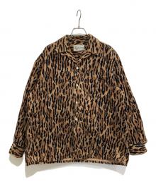 WACKO MARIA（ワコマリア）の古着「LEOPARD CORDUROY OPEN COLLAR SHIRT/レオパードコーデュロイオープンカラーシャツ」｜ブラウン