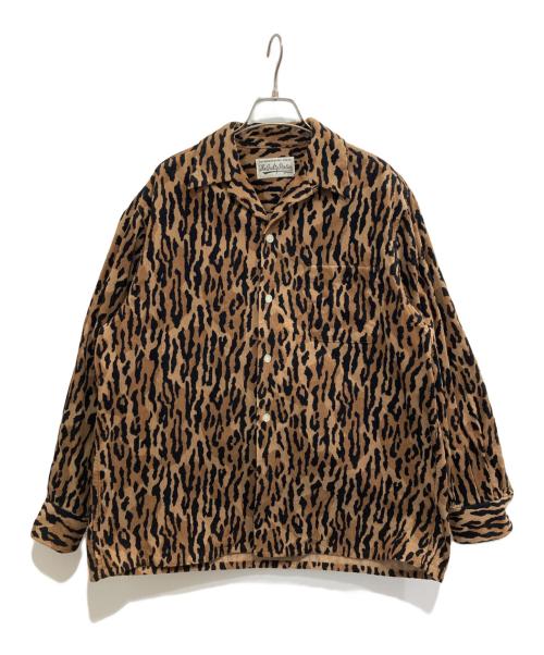 WACKO MARIA（ワコマリア）WACKO MARIA (ワコマリア) LEOPARD CORDUROY OPEN COLLAR SHIRT/レオパードコーデュロイオープンカラーシャツ ブラウン サイズ:Mの古着・服飾アイテム