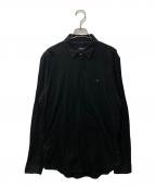 BURBERRY BLACK LABELバーバリーブラックレーベル）の古着「ジャージー比翼シャツ」｜ブラック
