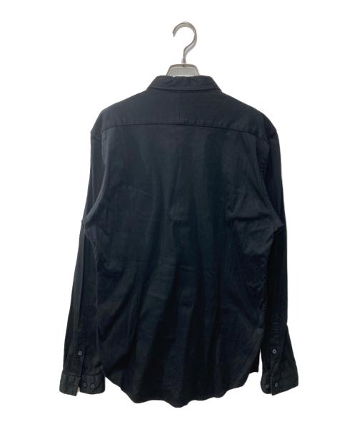 BURBERRY BLACK LABEL（バーバリーブラックレーベル）BURBERRY BLACK LABEL (バーバリーブラックレーベル) ジャージー比翼シャツ ブラック サイズ:3の古着・服飾アイテム