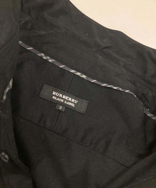 BURBERRY BLACK LABEL（バーバリーブラックレーベル）BURBERRY BLACK LABEL (バーバリーブラックレーベル) ジャージー比翼シャツ ブラック サイズ:3の古着・服飾アイテム