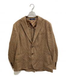 POLO RALPH LAUREN（ポロ・ラルフローレン）の古着「コットンシルクリネン 3Bジャケット」｜ブラウン