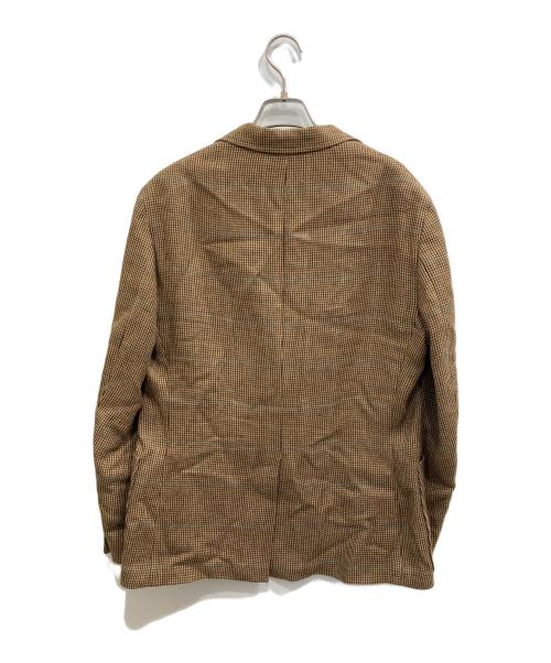 POLO RALPH LAUREN（ポロ・ラルフローレン）POLO RALPH LAUREN (ポロ・ラルフローレン) コットンシルクリネン 3Bジャケット ブラウン サイズ:40Sの古着・服飾アイテム