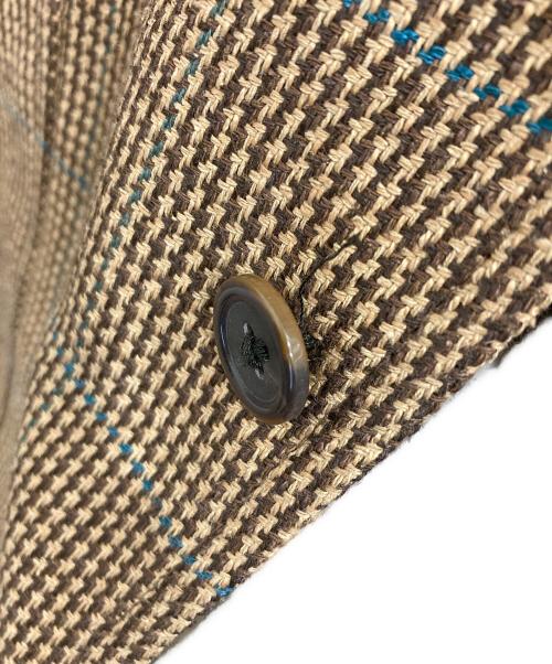 POLO RALPH LAUREN（ポロ・ラルフローレン）POLO RALPH LAUREN (ポロ・ラルフローレン) コットンシルクリネン 3Bジャケット ブラウン サイズ:40Sの古着・服飾アイテム