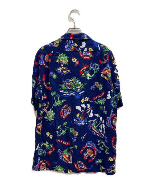 POLO RALPH LAUREN（ポロ・ラルフローレン）POLO RALPH LAUREN (ポロ・ラルフローレン) アロハシャツ ネイビー サイズ:Mの古着・服飾アイテム