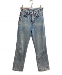 Acne studios（アクネ ストゥディオズ）の古着「Mece Light Blue Trash デニムパンツ/ハイウエストストレートデニムパンツ」｜インディゴ