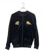 AVIREXアヴィレックス）の古着「VELOUR RETRO JACKET MIG MAULERS/ベロア レトロ ジャケット ミグモーラー」｜ブラック