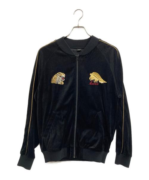 AVIREX（アヴィレックス）AVIREX (アヴィレックス) VELOUR RETRO JACKET MIG MAULERS/ベロア レトロ ジャケット ミグモーラー ブラック サイズ:Mの古着・服飾アイテム