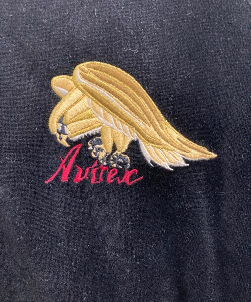 AVIREX（アヴィレックス）AVIREX (アヴィレックス) VELOUR RETRO JACKET MIG MAULERS/ベロア レトロ ジャケット ミグモーラー ブラック サイズ:Mの古着・服飾アイテム