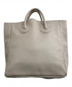 YOUNG & OLSEN The DRYGOODS STOREヤングアンドオルセン ザ ドライグッズストア）の古着「エンボスレザートートバッグ」｜ベージュ